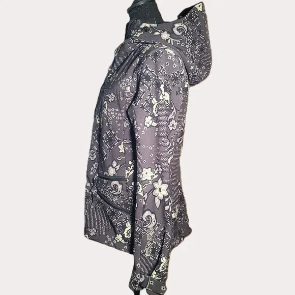 Bogner Fire + Ice Women's Softshell Hood Floral Jacket Gray/Black/Cream - ML - Picture 8 of 15